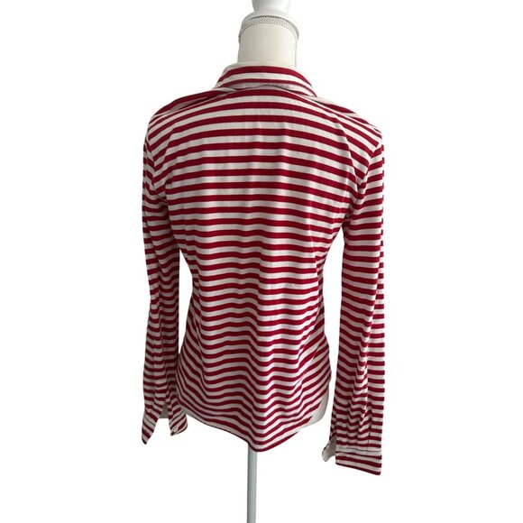 AMINA RUBINACCI Napoli Red Striped Long Sleeve Top Size IT 44 US 8 - Picture 10 of 10
